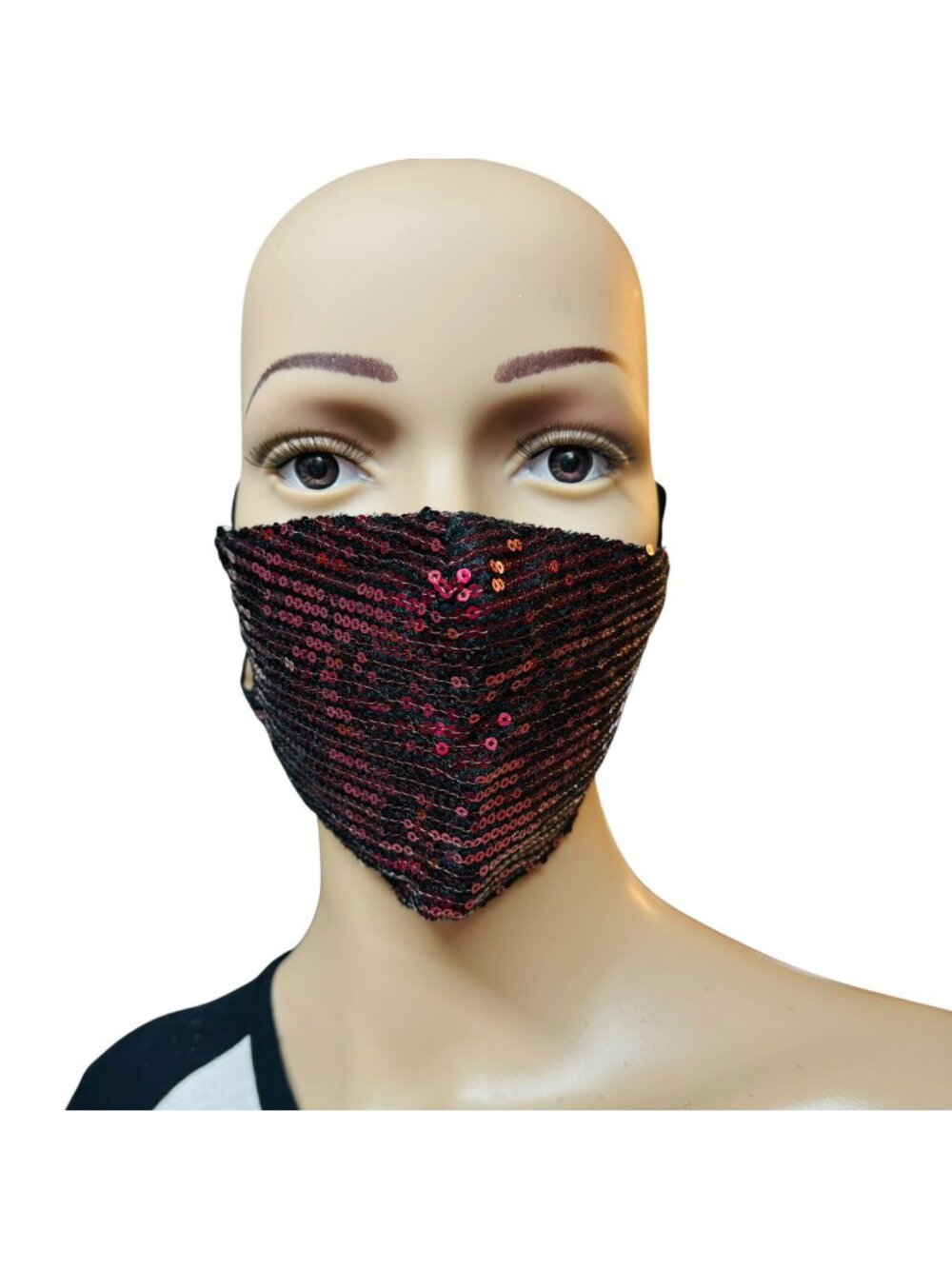 5 Sequin Face Masks In Assorted Colors For Adults